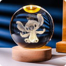 Luminária de Cristal do Stitch