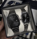 COMPRE 1 e LEVE 2 - Relógios CASIO Vintage Ultra Luxo Casal - Resistente à água | Aço Inoxidável + Caixinha CASIO de Brinde