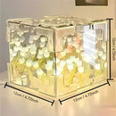 Luminária Cubo de Tulipas 3D LED com Efeito Infinito