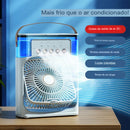 Ventilador Umidificador Portátil Com Reservatório para Água e Gelo