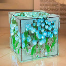 Luminária Cubo de Tulipas 3D LED com Efeito Infinito